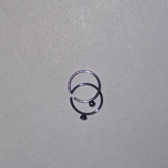 Purple 22 Gauge Titanium Plated Hoop Nose Rings - Picture 8 of 8